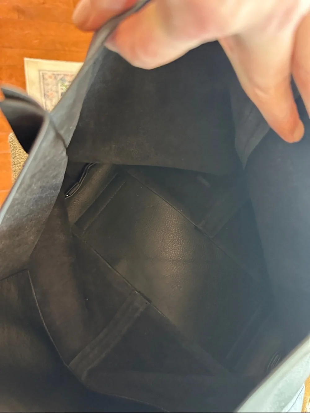 All Saints PHOENIX SPACIOUS LEATHER TOTE BAG Black Leather Tote Bag NWT